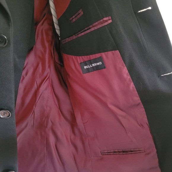 Bellissino Black Single Breast Suit Jacket & Straight Leg Trousers, Size 40L - Picture 3 of 16